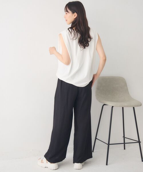 RETRO GIRL(レトロガール)の「ノースリーブゆるTEE(Tシャツ/カットソー・レディース・オフホワイト/ブラック系その他3/チャコールグレー・FREE)」の10枚目の写真