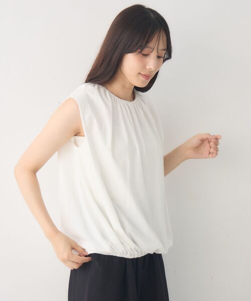 RETRO GIRL(レトロガール)の「ノースリーブゆるTEE(Tシャツ/カットソー・レディース・オフホワイト/ブラック系その他3/チャコールグレー・FREE)」の20枚目の写真