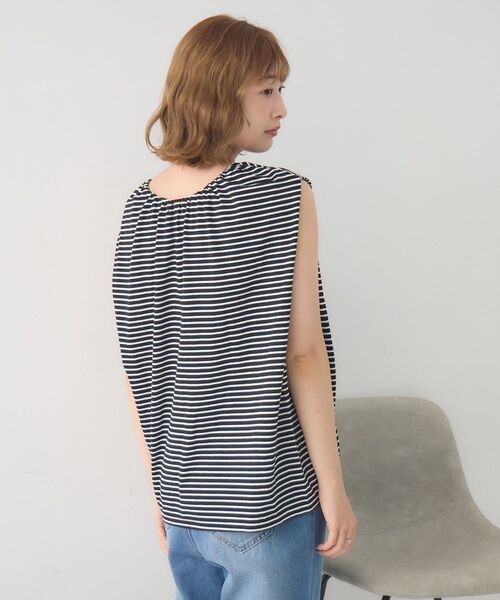 RETRO GIRL(レトロガール)の「ノースリーブゆるTEE(Tシャツ/カットソー・レディース・オフホワイト/ブラック系その他3/チャコールグレー・FREE)」の12枚目の写真