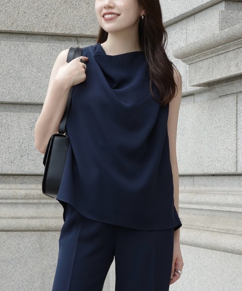 トリアセテートドレープブラウス（シャツ/ブラウス）｜anuans（ア