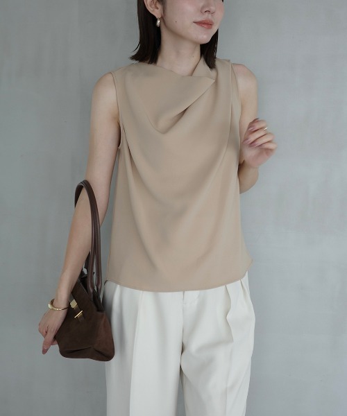 トリアセテートドレープブラウス（シャツ/ブラウス）｜anuans（ア  