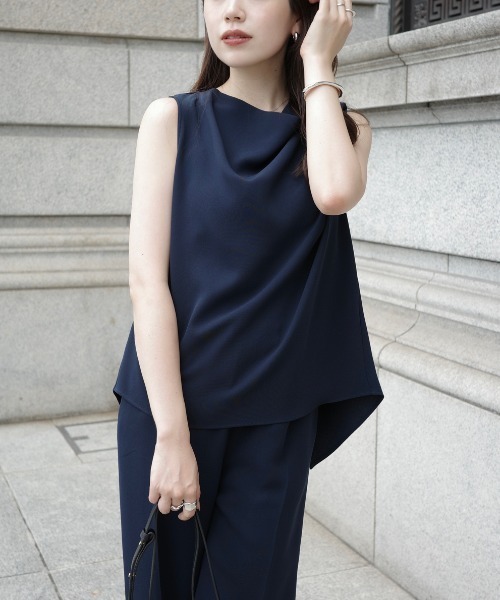 トリアセテートドレープブラウス（シャツ/ブラウス）｜anuans（ア  