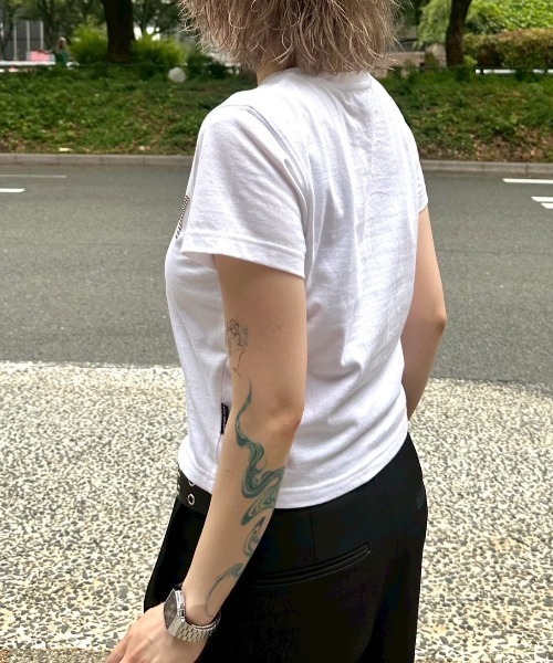 ESC STUDIO（イーエスシースタジオ）の「【ESC STUDIO】shaky t-shirt / 【イーエスシースタジオ】シェイキーロゴ半袖Tシャツ（Tシャツ/カットソー・メンズ・ホワイト・M/S）」の12枚目の写真