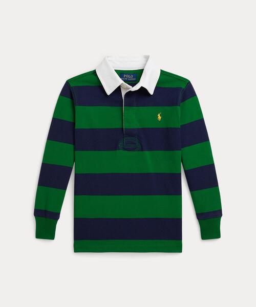POLO RALPH LAUREN CHILDRENSWEAR(ポロ ラルフ ローレン チルドレンズウェア)の「ストライプド コットン ジャージー ラグビー シャツ(その他トップス・キッズ・マルチ・6/7/4/3)」の1枚目の写真