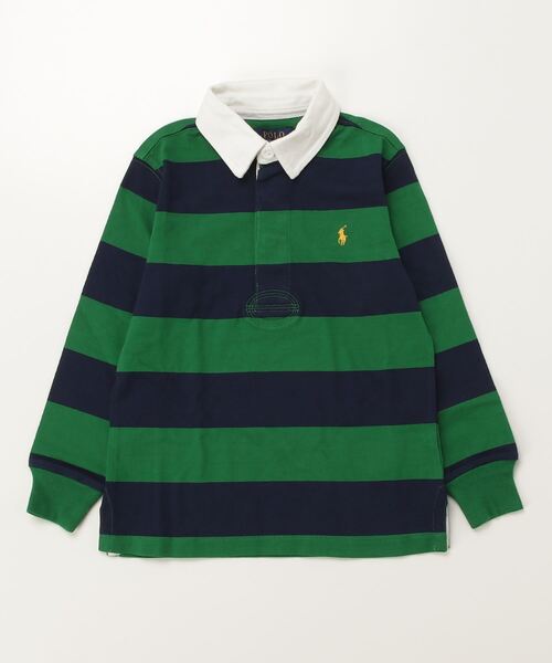 POLO RALPH LAUREN CHILDRENSWEAR(ポロ ラルフ ローレン チルドレンズウェア)の「ストライプド コットン ジャージー ラグビー シャツ(その他トップス・キッズ・マルチ・6/7/4/3)」の3枚目の写真