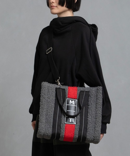 MARECHAL TERRE（マルシャルテル）の「ボアバッグ（トートバッグ・レディース・チャコールグレー/ブラック/グレイッシュベージュ/グリーン・FREE）」の12枚目の写真