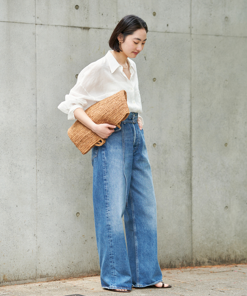 plage（プラージュ）の「《追加》RAMIE LYOCELL CROPPED シャツ 2（シャツ/ブラウス・レディース・ブラウン/ホワイト・FREE）」の9枚目の写真