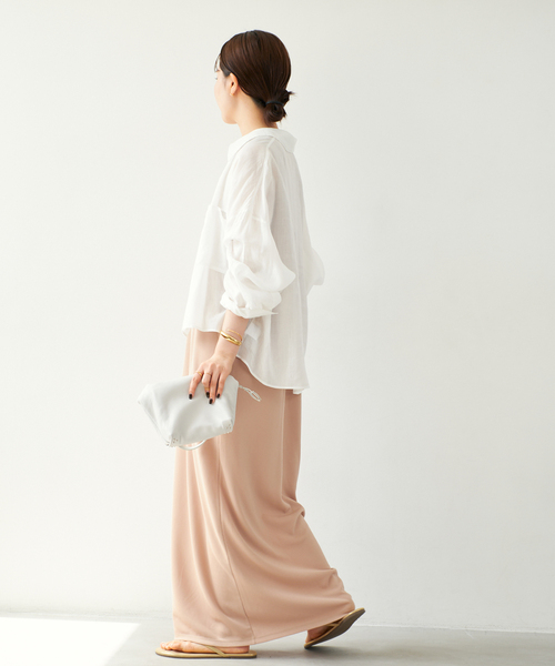 plage（プラージュ）の「《追加》RAMIE LYOCELL CROPPED シャツ 2（シャツ/ブラウス・レディース・ブラウン/ホワイト・FREE）」の16枚目の写真