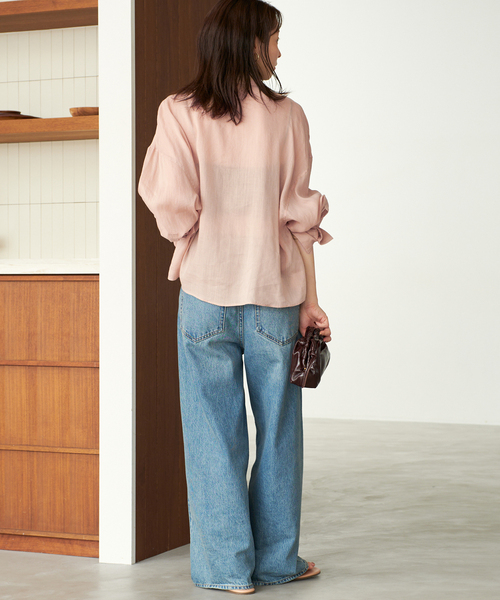 Plage RAMIE LYOCELL CROPPED シャツ ピンク 追加》RAMIE LYOCELL CROPPED シャツ 2(シャツ/ブラウス