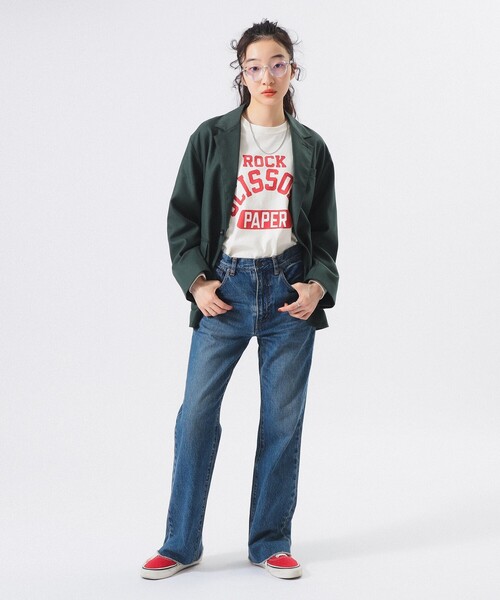 BEAMS BOY（ビームスボーイ）の「ポリエステル ツイル スリーボタン ジャケット（テーラードジャケット・レディース・ダークグリーン/ブルー系その他・0/1）」の8枚目の写真