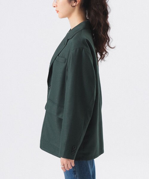 BEAMS BOY（ビームスボーイ）の「ポリエステル ツイル スリーボタン ジャケット（テーラードジャケット・レディース・ダークグリーン/ブルー系その他・0/1）」の12枚目の写真