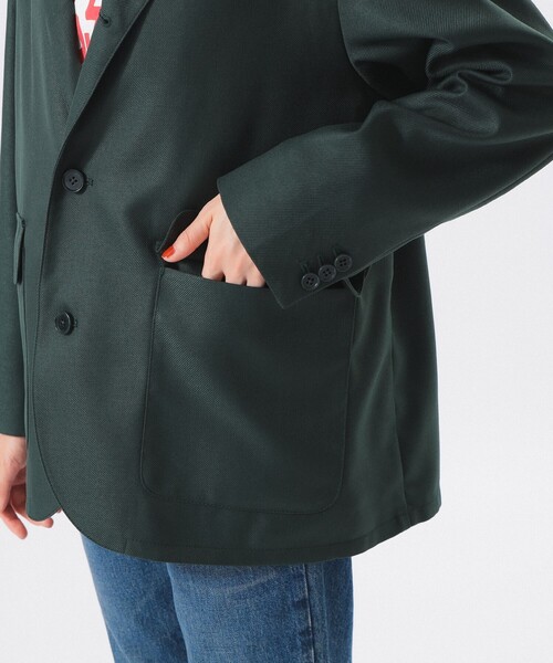 BEAMS BOY（ビームスボーイ）の「ポリエステル ツイル スリーボタン ジャケット（テーラードジャケット・レディース・ダークグリーン/ブルー系その他・0/1）」の16枚目の写真
