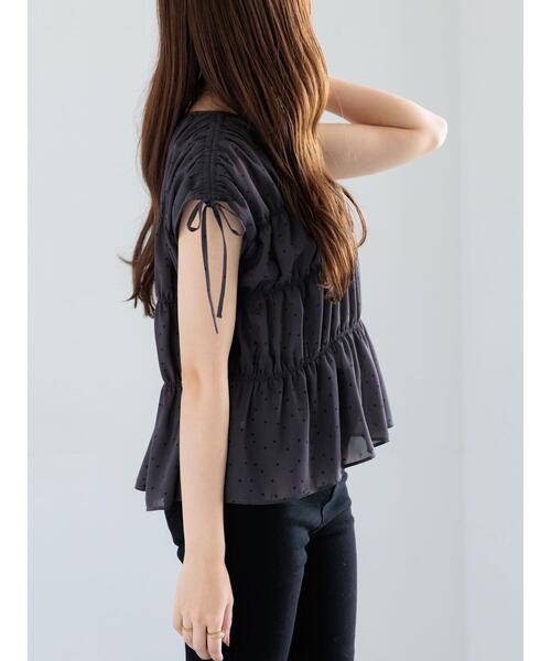 Te chichi（テチチ）の「ドットシャーリングブラウス（シャツ/ブラウス・レディース・ブラウン/チャコールグレー/ブラック・F）」の3枚目の写真