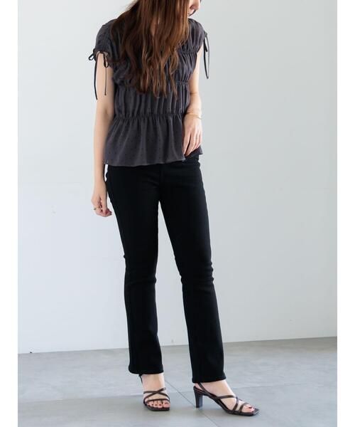 Te chichi（テチチ）の「ドットシャーリングブラウス（シャツ/ブラウス・レディース・ブラウン/チャコールグレー/ブラック・F）」の18枚目の写真