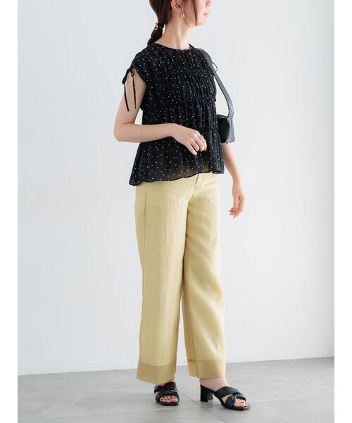 Te chichi（テチチ）の「ドットシャーリングブラウス（シャツ/ブラウス・レディース・ブラウン/チャコールグレー/ブラック・F）」の20枚目の写真