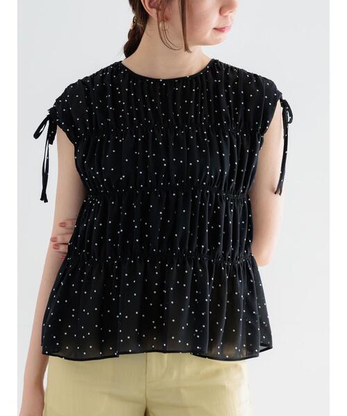 Te chichi（テチチ）の「ドットシャーリングブラウス（シャツ/ブラウス・レディース・ブラウン/チャコールグレー/ブラック・F）」の22枚目の写真