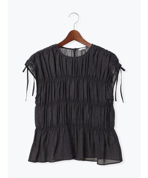 Te chichi（テチチ）の「ドットシャーリングブラウス（シャツ/ブラウス・レディース・ブラウン/チャコールグレー/ブラック・F）」の5枚目の写真