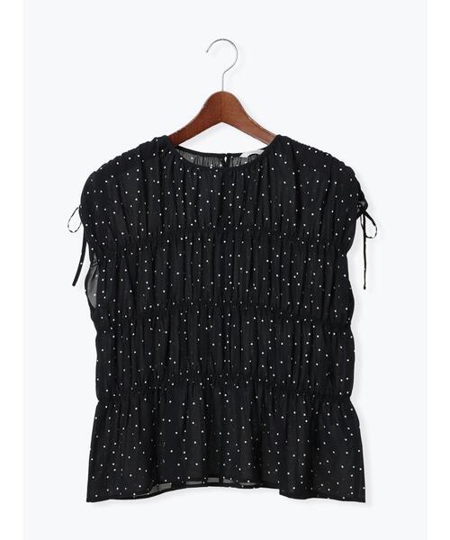 Te chichi（テチチ）の「ドットシャーリングブラウス（シャツ/ブラウス・レディース・ブラウン/チャコールグレー/ブラック・F）」の6枚目の写真
