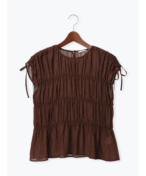 Te chichi（テチチ）の「ドットシャーリングブラウス（シャツ/ブラウス・レディース・ブラウン/チャコールグレー/ブラック・F）」の7枚目の写真