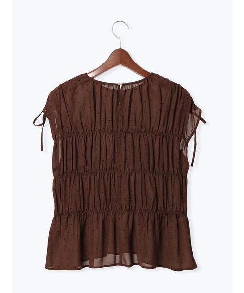 Te chichi（テチチ）の「ドットシャーリングブラウス（シャツ/ブラウス・レディース・ブラウン/チャコールグレー/ブラック・F）」の8枚目の写真