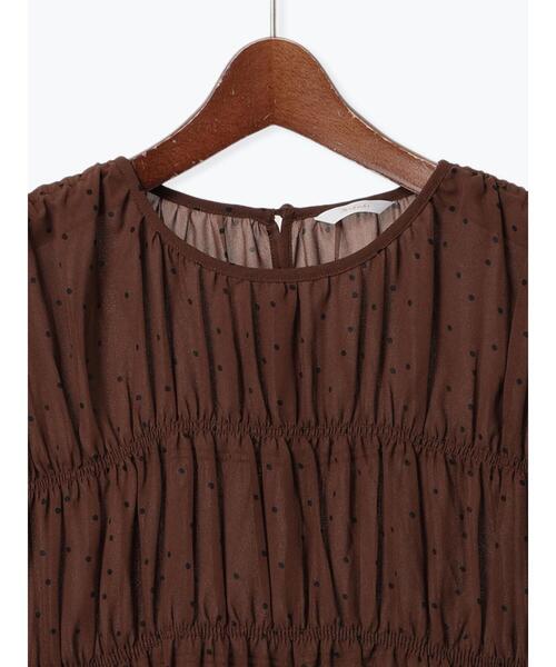 Te chichi（テチチ）の「ドットシャーリングブラウス（シャツ/ブラウス・レディース・ブラウン/チャコールグレー/ブラック・F）」の9枚目の写真