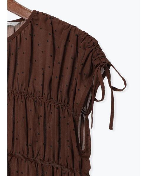 Te chichi（テチチ）の「ドットシャーリングブラウス（シャツ/ブラウス・レディース・ブラウン/チャコールグレー/ブラック・F）」の10枚目の写真