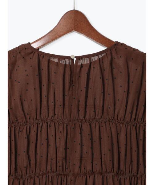 Te chichi（テチチ）の「ドットシャーリングブラウス（シャツ/ブラウス・レディース・ブラウン/チャコールグレー/ブラック・F）」の12枚目の写真