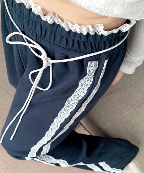 REMUR(レミュール)の「ウエストサイドレースワイドパンツ(その他パンツ・レディース・グレー/ネイビー/ブラック・L/M/S)」の21枚目の写真