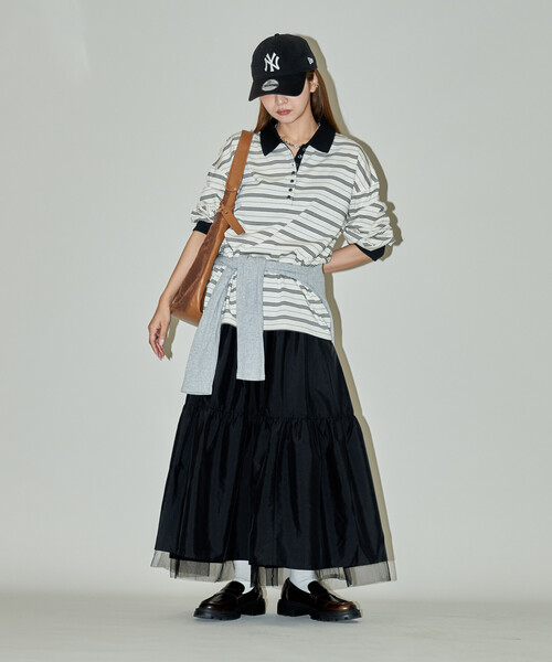 PUBLUX(パブリュクス)の「PUBLUX/パブリュクス チュール レイヤード ティアードスカート 限定展開(スカート・レディース・ブラック/チャコールグレー・フリ-)」の13枚目の写真