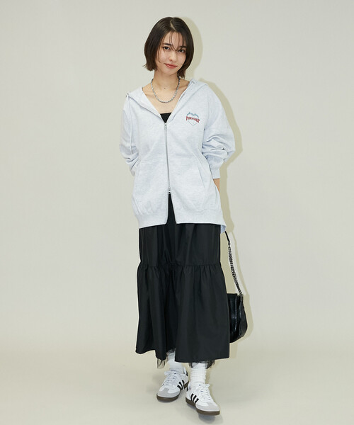 PUBLUX(パブリュクス)の「PUBLUX/パブリュクス チュール レイヤード ティアードスカート 限定展開(スカート・レディース・ブラック/チャコールグレー・フリ-)」の22枚目の写真