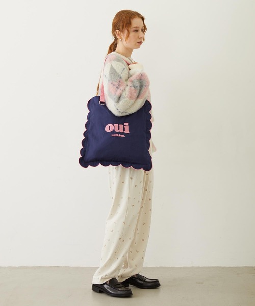 MILKFED.（ミルクフェド）の「RUFFLE TOTE BAG（トートバッグ・レディース・オフホワイト/ライトブルー/ネイビー/オレンジ・ONE SIZE）」の18枚目の写真