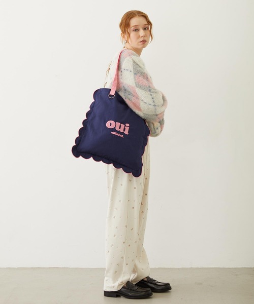MILKFED.（ミルクフェド）の「RUFFLE TOTE BAG（トートバッグ・レディース・オフホワイト/ライトブルー/ネイビー/オレンジ・ONE SIZE）」の20枚目の写真