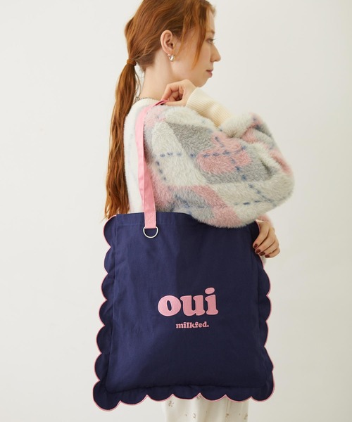 MILKFED.（ミルクフェド）の「RUFFLE TOTE BAG（トートバッグ・レディース・オフホワイト/ライトブルー/ネイビー/オレンジ・ONE SIZE）」の15枚目の写真