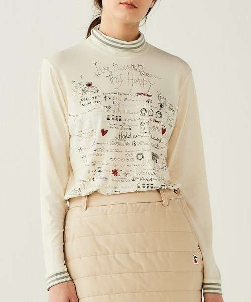 Picone CLUB（ピッコーネクラブ）の「手描き風イラスト起毛プルオーバー（Tシャツ/カットソー・レディース・グレー/ブラック/ホワイト/ピンク・L/M/S）」の11枚目の写真