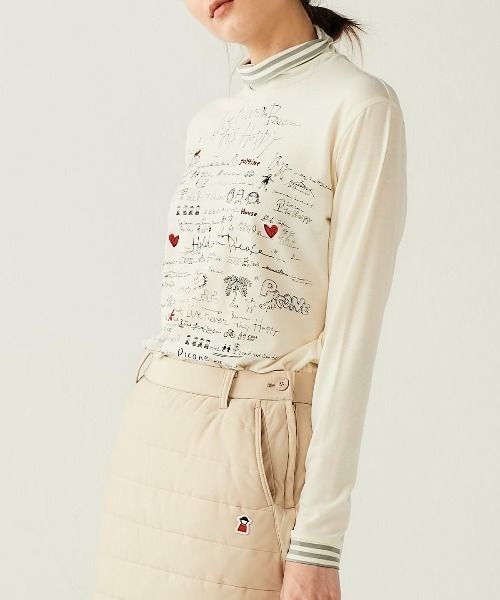 Picone CLUB（ピッコーネクラブ）の「手描き風イラスト起毛プルオーバー（Tシャツ/カットソー・レディース・グレー/ブラック/ホワイト/ピンク・L/M/S）」の12枚目の写真