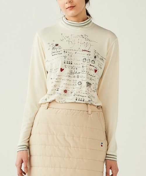 Picone CLUB（ピッコーネクラブ）の「手描き風イラスト起毛プルオーバー（Tシャツ/カットソー・レディース・グレー/ブラック/ホワイト/ピンク・L/M/S）」の15枚目の写真