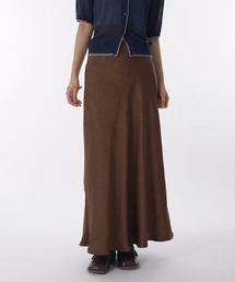 MUHET（ミュエータ）の「crinkle satin maxi skirt / クリンクルサテンマキシ丈スカート（スカート）」