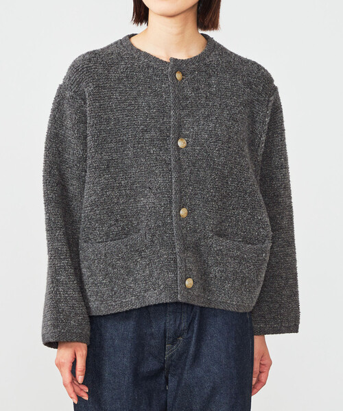 ORCIVAL（オーシバル）の「ORCIVAL | ブークレニットカーディガン WOMEN（カーディガン/ボレロ・レディース・ネイビー/グレー・1）」の15枚目の写真