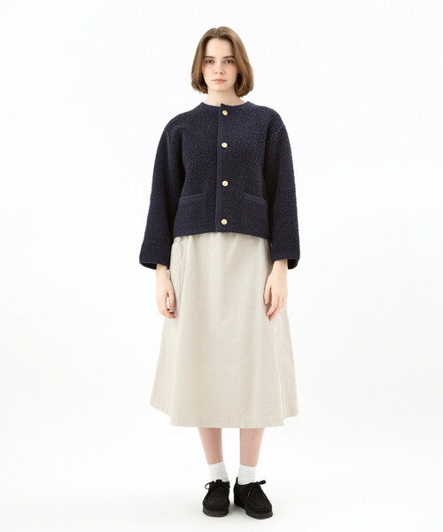 【ORCIVAL】ブークレニットカーディガン ネイビー ORCIVAL】ブークレニットカーディガン ネイビー