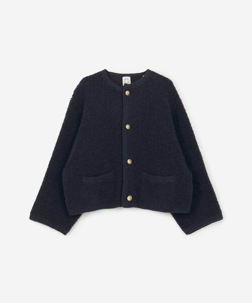 【ORCIVAL】ブークレニットカーディガン ネイビー ORCIVAL | ブークレニットカーディガン WOMEN（カーディガン/ボレロ