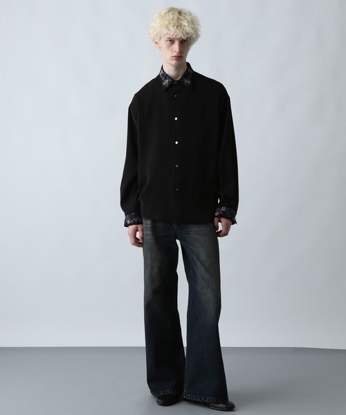 HARE✨TOROMI シシュウシャツ✨完売品 刺繍 ブラック ユニセックス HARE✨TOROMI シシュウシャツ✨完売品 刺繍 ブラック ユニセックス