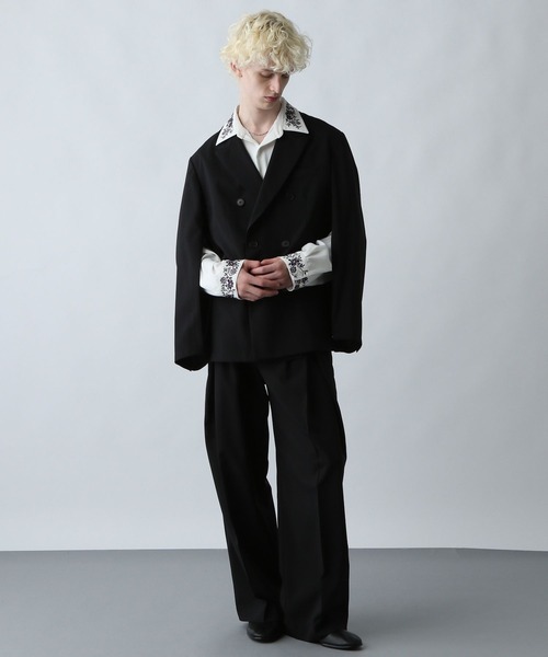 HARE（ハレ）の「【SET UP対応 イージーケア機能】TOROMIシシュウシャツ(HARE)（シャツ/ブラウス・メンズ・ホワイト/レッド/ブラック/グレー/ライトブルー/ブルー/グレー系その他/サックスブルー系/ブラック系その他・SMALL/MEDIUM）」の19枚目の写真