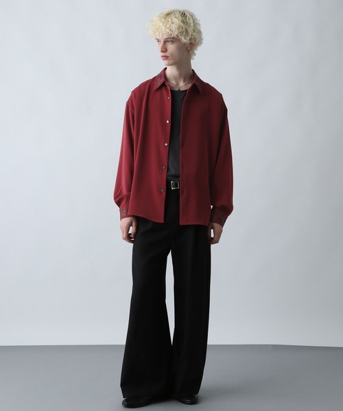 HARE（ハレ）の「【SET UP対応 イージーケア機能】TOROMIシシュウシャツ(HARE)（シャツ/ブラウス・メンズ・ホワイト/レッド/ブラック/グレー/ライトブルー/ブルー/グレー系その他/サックスブルー系/ブラック系その他・SMALL/MEDIUM）」の17枚目の写真