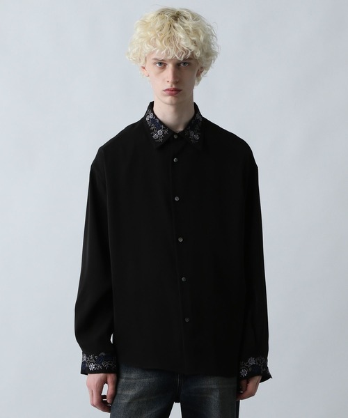 HARE（ハレ）の「【SET UP対応 イージーケア機能】TOROMIシシュウシャツ(HARE)（シャツ/ブラウス・メンズ・ホワイト/レッド/ブラック/グレー/ライトブルー/ブルー/グレー系その他/サックスブルー系/ブラック系その他・SMALL/MEDIUM）」の16枚目の写真