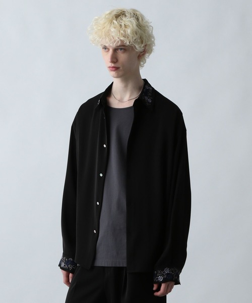 HARE（ハレ）の「【SET UP対応 イージーケア機能】TOROMIシシュウシャツ(HARE)（シャツ/ブラウス・メンズ・ホワイト/レッド/ブラック/グレー/ライトブルー/ブルー/グレー系その他/サックスブルー系/ブラック系その他・SMALL/MEDIUM）」の14枚目の写真