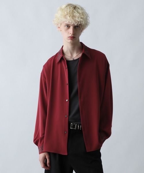 HARE（ハレ）の「【SET UP対応 イージーケア機能】TOROMIシシュウシャツ(HARE)（シャツ/ブラウス・メンズ・ホワイト/レッド/ブラック/グレー/ライトブルー/ブルー/グレー系その他/サックスブルー系/ブラック系その他・SMALL/MEDIUM）」の11枚目の写真