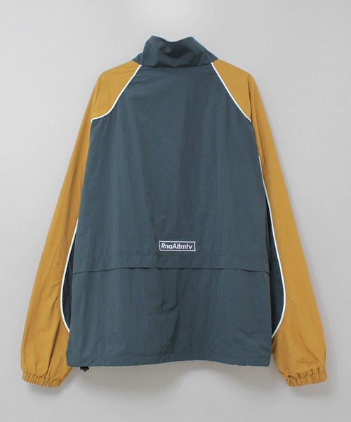 RNA（アールエヌエー）の「J2156 バイカラートラックジャケット（ナイロンジャケット・レディース・バーガンディー/グリーン×オレンジ/ブラック×グレー・MEDIUM）」の6枚目の写真