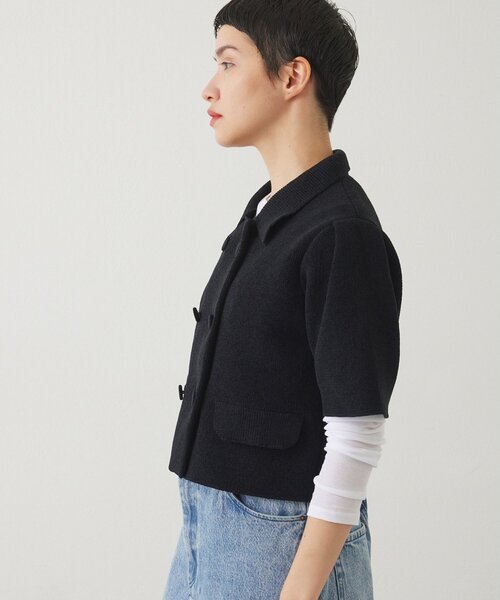 THE PAUSE（ザ ポーズ）の「【THE PAUSE】ベロアニットショートカーディガン（カーディガン/ボレロ・レディース・ベージュ/ブラック・FREE）」の14枚目の写真