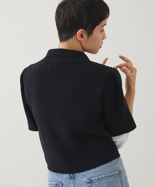 THE PAUSE（ザ ポーズ）の「【THE PAUSE】ベロアニットショートカーディガン（カーディガン/ボレロ・レディース・ベージュ/ブラック・FREE）」の17枚目の写真