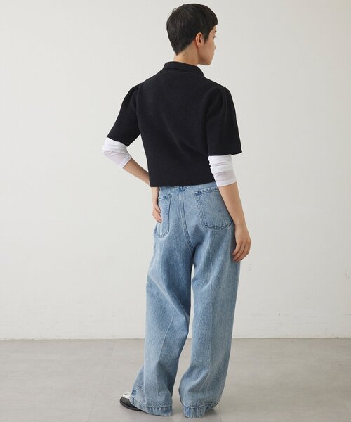 THE PAUSE（ザ ポーズ）の「【THE PAUSE】ベロアニットショートカーディガン（カーディガン/ボレロ・レディース・ベージュ/ブラック・FREE）」の16枚目の写真